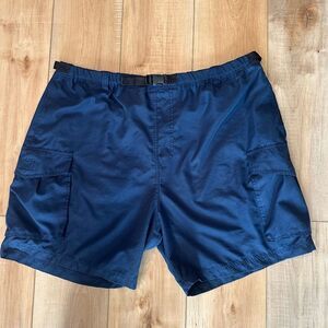 Mens Navy Blue Lightweight Shorts  Elastic Waist 2XL